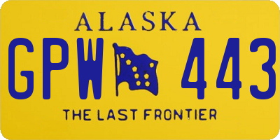AK license plate GPW443