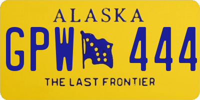 AK license plate GPW444