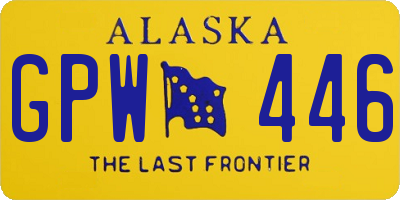 AK license plate GPW446