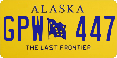 AK license plate GPW447