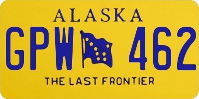 AK license plate GPW462