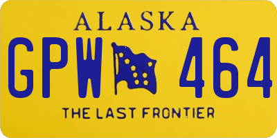 AK license plate GPW464