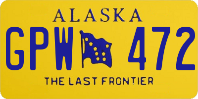 AK license plate GPW472