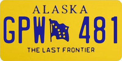 AK license plate GPW481