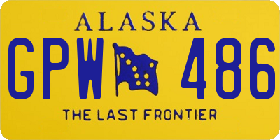 AK license plate GPW486