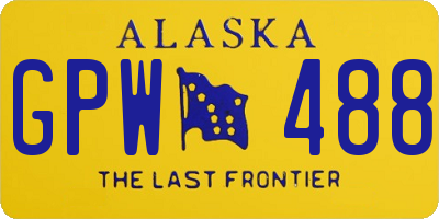 AK license plate GPW488
