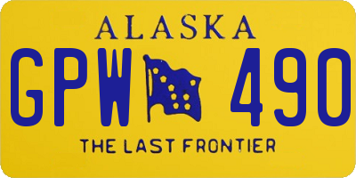 AK license plate GPW490