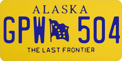 AK license plate GPW504