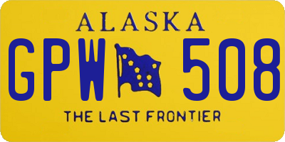 AK license plate GPW508