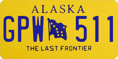 AK license plate GPW511