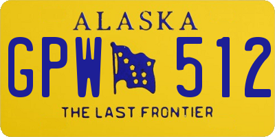 AK license plate GPW512