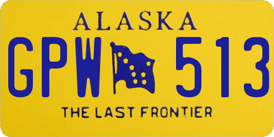 AK license plate GPW513
