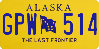 AK license plate GPW514