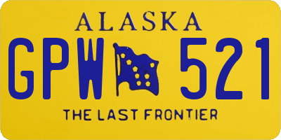 AK license plate GPW521