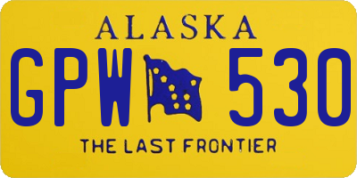 AK license plate GPW530