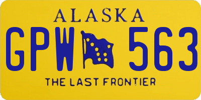AK license plate GPW563