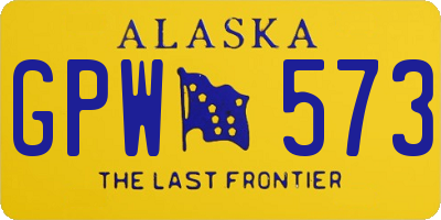 AK license plate GPW573