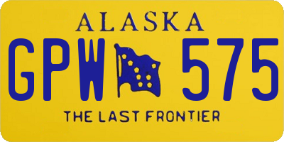 AK license plate GPW575