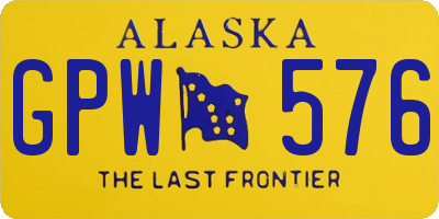 AK license plate GPW576