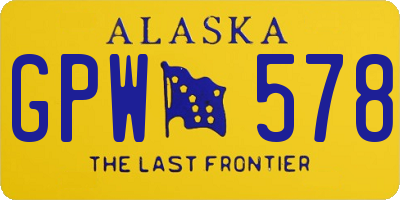 AK license plate GPW578