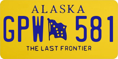 AK license plate GPW581