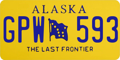 AK license plate GPW593