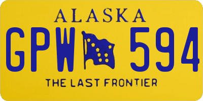 AK license plate GPW594