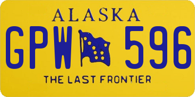 AK license plate GPW596