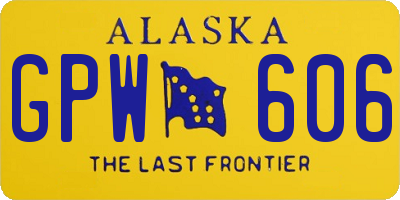 AK license plate GPW606