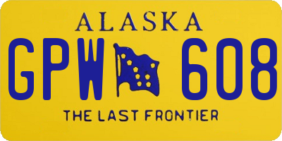 AK license plate GPW608