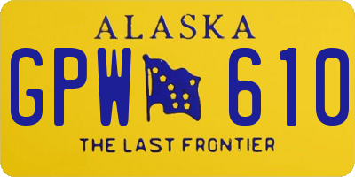 AK license plate GPW610