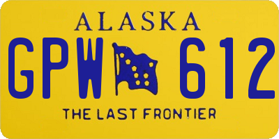 AK license plate GPW612
