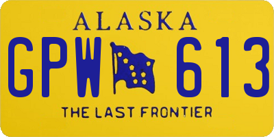 AK license plate GPW613