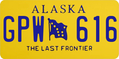 AK license plate GPW616
