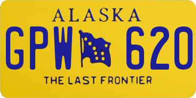 AK license plate GPW620