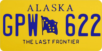 AK license plate GPW622