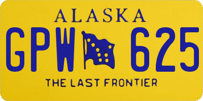 AK license plate GPW625