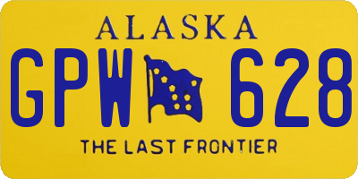 AK license plate GPW628