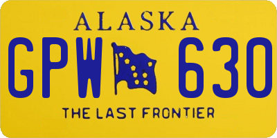 AK license plate GPW630