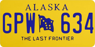 AK license plate GPW634