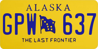 AK license plate GPW637