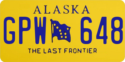AK license plate GPW648