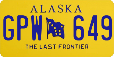 AK license plate GPW649