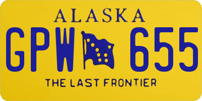 AK license plate GPW655