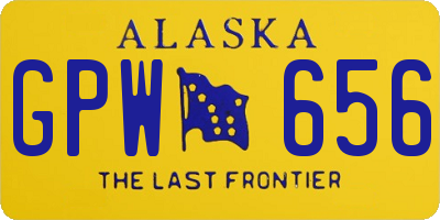 AK license plate GPW656
