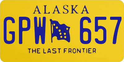 AK license plate GPW657