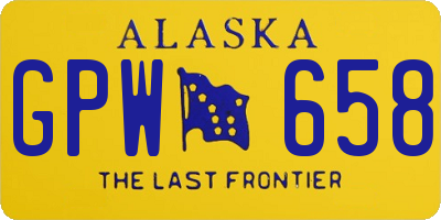 AK license plate GPW658