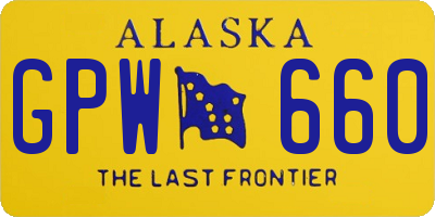 AK license plate GPW660