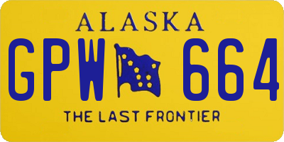 AK license plate GPW664