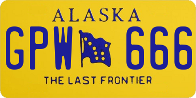 AK license plate GPW666